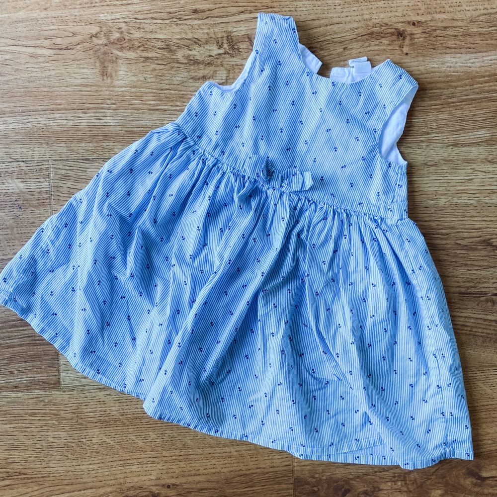 H&M Striped floral Babydoll Dress